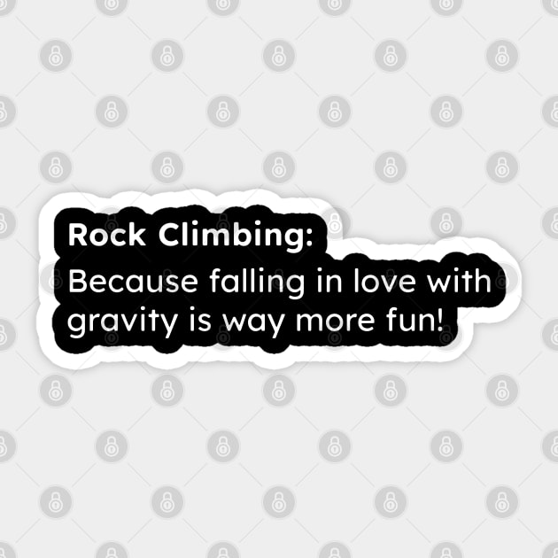 Rock Climbing - Falling in Love Sticker by veanicc